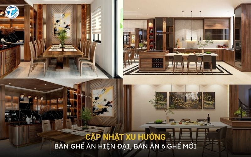 Cập Nhật Xu Hướng Bàn Ghế Ăn Hiện Đại, Bàn Ăn 6 Ghế Mới